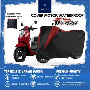 Tulip Sarung Cover Motor Honda Scoopy Melindungi Motorcycle Dari Panas Dan Hujan Bahan Karet Waterproof
