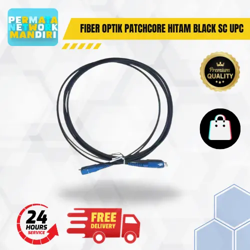FTTH Fiber Optik Patchcore Hitam Black SC UPC Outdoor 3mm 2 Meter ...