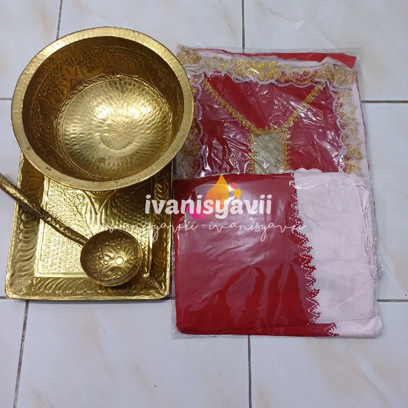 Set Cuci Kaki Pengantin Lengkap | Set Kacar Kucur + Set Bokor + Gendongan 1