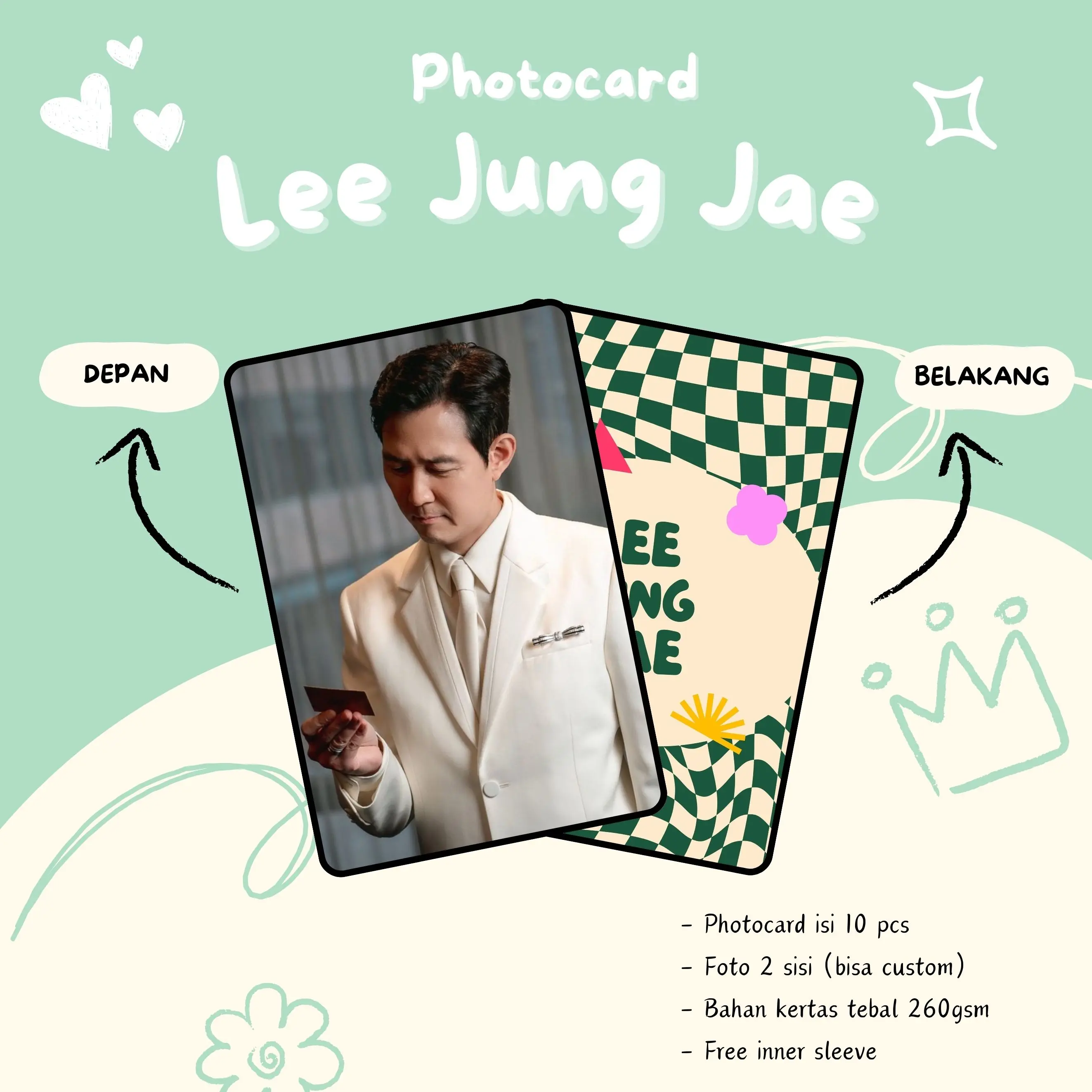 (10 PCS) PHOTOCARDS LEE JUNG JAE