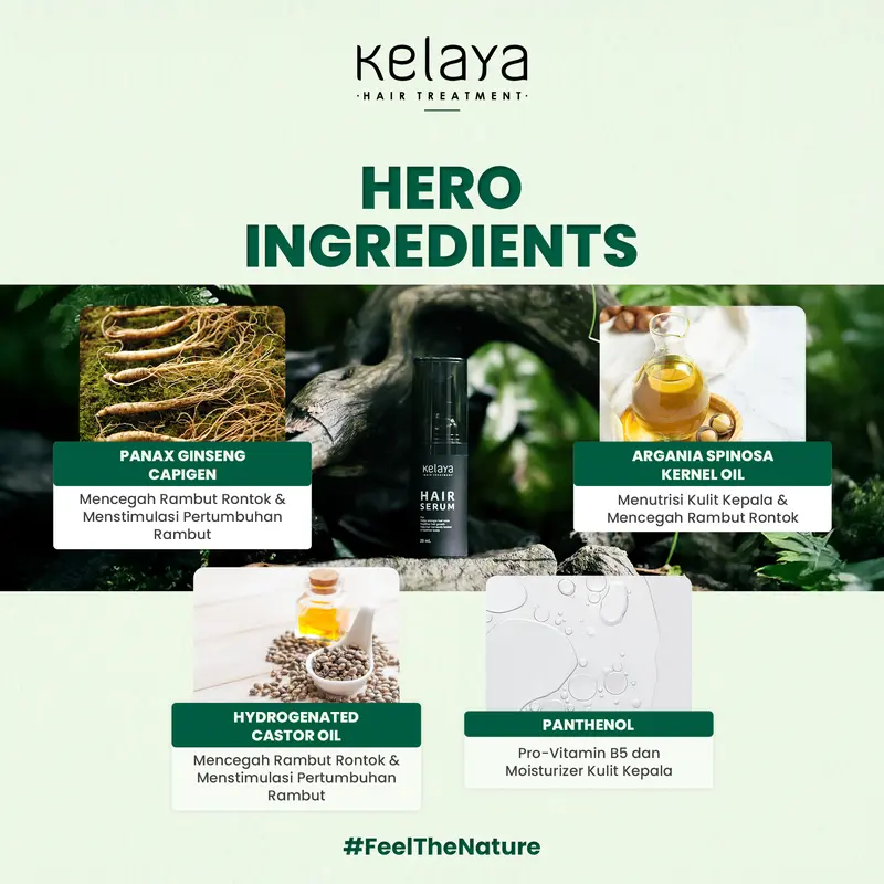 Kelaya Serum Rambut 20ml Hair Treatment - Rambut Rontok Strengthening Vitamin 1