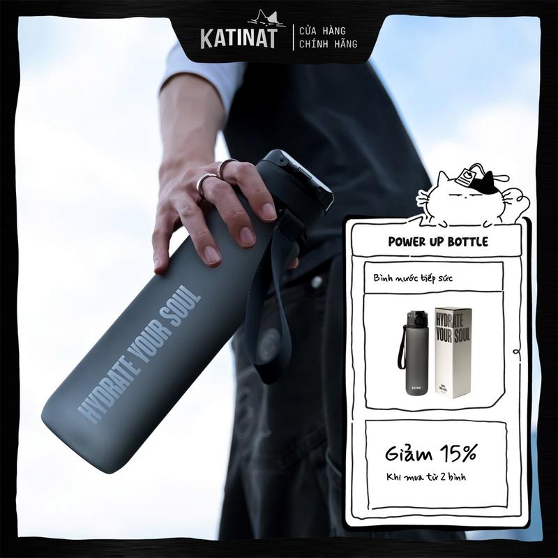 KATINAT Bình Nước Thể Thao Dung Tích Lớn 1L