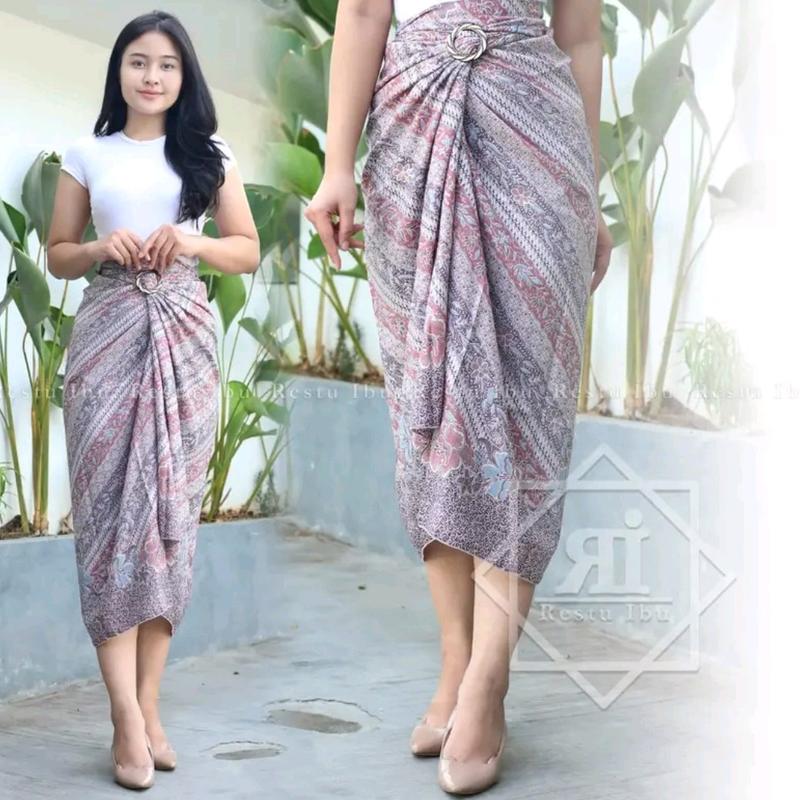 Rok Lilit Batik Kondangan Rok Lilit Wisuda Elegan Batik Halus Kekinian Rok Lilit Batik bahan foil//rok free gasper 7