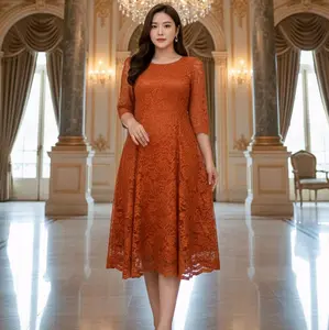 dres/ pesta model pecah delapan bahan semi prancis premium