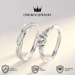 Cincin pasangan cincin pria dan wanita cincin pasangan dengan berlian kado pernikahan Original Store Couple Adjustable Aksesoris Anti karat anti luntur anti perubahan warna Garansi 1 Tahun COD Rings 23