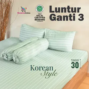 Tinggi 30: Sprei Set Korean Style Aesthetic Fitted King 180x200 Single 120x200