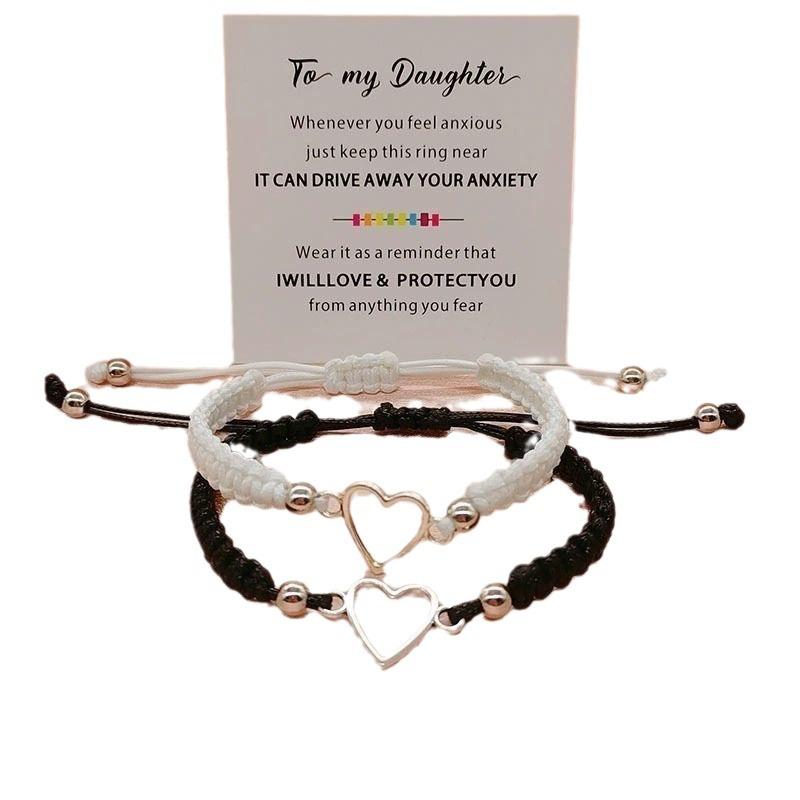 Product Introduction of New Trendy Love Couple Bracelet Korean Edition Handwoven Black and White Hand Rope for Men and Women 6