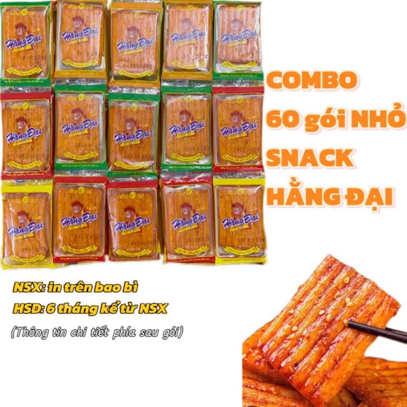 1 Lốc 60 gói NHỎ 7g gói Tăm cay vị Dê nướng Hằng Đại Đồ Ăn Vặt Snack vị Sườn Dê Hằng Đại