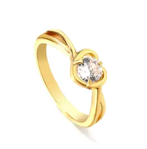 Shinyuu - Love Ring | Perhiasan Cincin Titanium Anti Karat Lapis Emas 18K