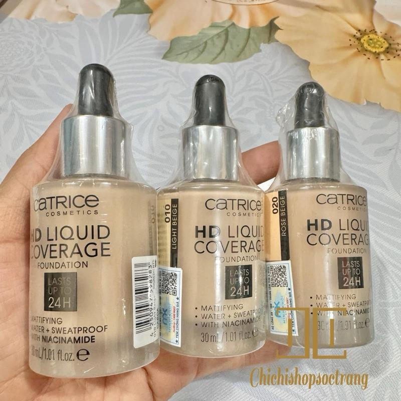 Kem nền Catrice HD Liquid Coverage kiềm dầu che khuyết điểm nền đẹp 1