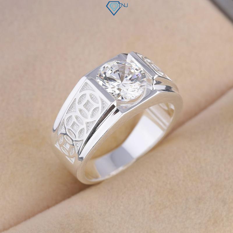  Nhẫn nam bạc 925 hình kim tiền đẹp cá tính NNA0848 