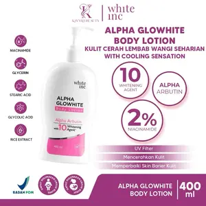 WHITE INC Body Lotion Alpha Glowhite Big Size 400 ML UV Filter Niacinamide Tranexamic Acid Mencerahkan Kulit Badan Melembabkan Melembutkan
