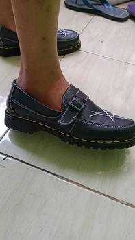 Product Review of Mikihas R4 - Sepatu Loafers Pria Slip-On Dockmart Bintang Kulit Hitam Sol Karet Flat Shoes Sneakers Kasual penny loafers loafers  style outfit from Z**u 3