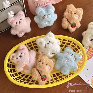 Gantungan Kunci Tas Boneka Beruang Fluffy Lembut Berbunyi Cute Plush Bear Keychain