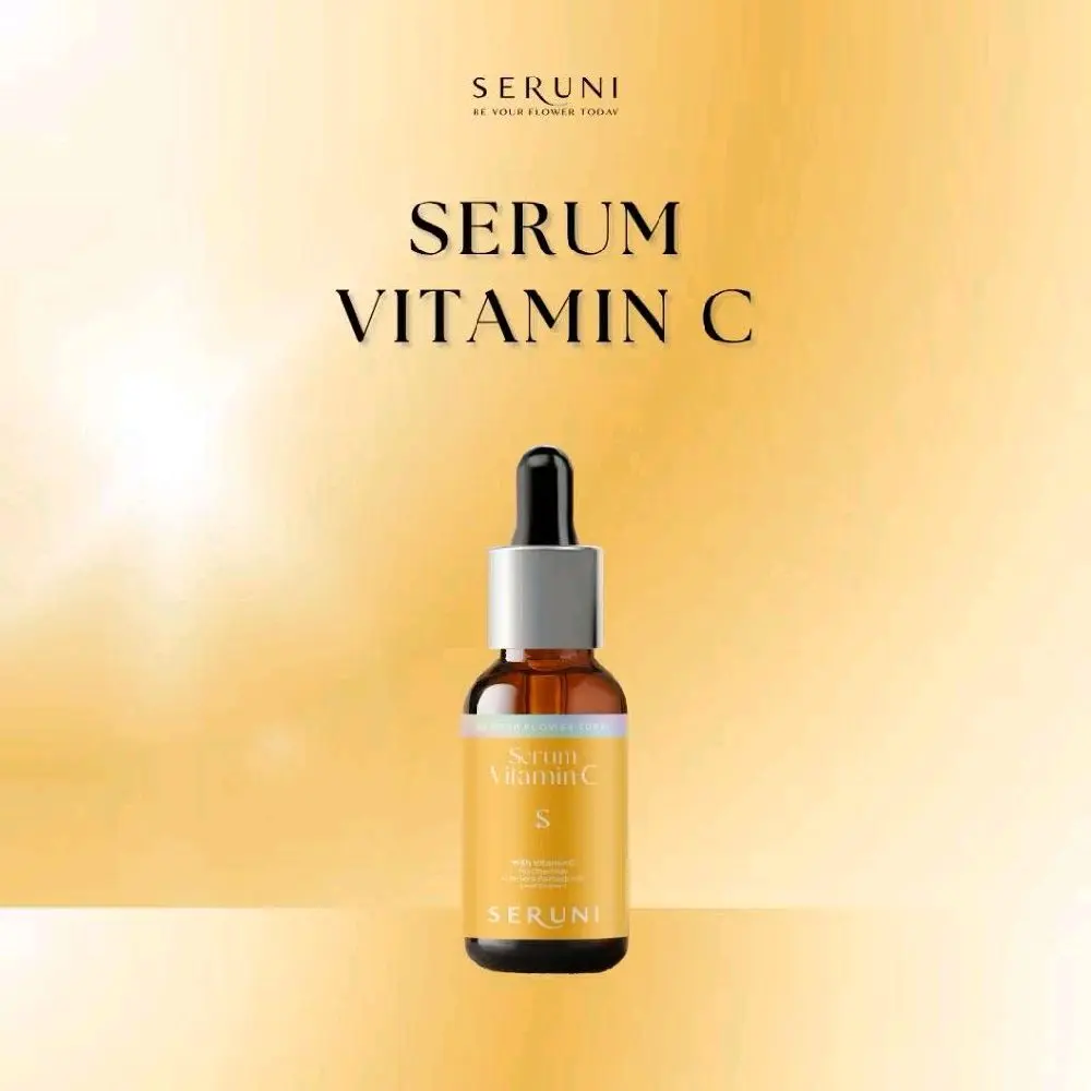 Seruni - Serum Vitamin C Seruni Skincare  1pcs Dapat Mencerahkan dan Menghilangkan noda hitam di wajah Pencerah