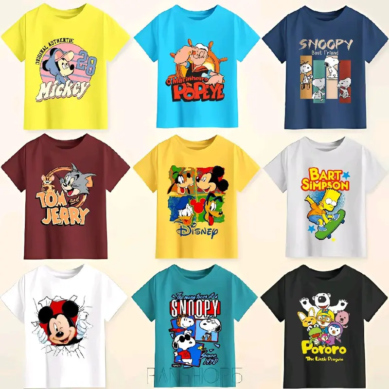 Paket Hemat 100Rb Dapat Pcs Kaos Anak Perempuan Usia 1-7 Tahun Random Motif Fashion Anak perempuan Katun 2