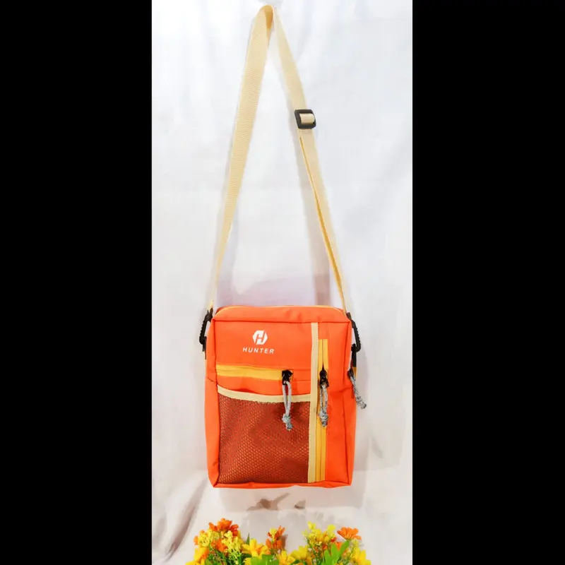 DAPAT 2 TAS WAISTBAG DAN SLINGBAG Pinggang Hitam Pria With Lock Tak Ada 4