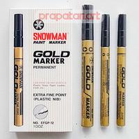 Gambar Snowman White Gold Silver Paint Permanent Marker GP | Spidol Permanen - Extra Fine, WHITE dari Toko Prapatan_NEW Kota Administrasi Jakarta Timur 5 Tokopedia