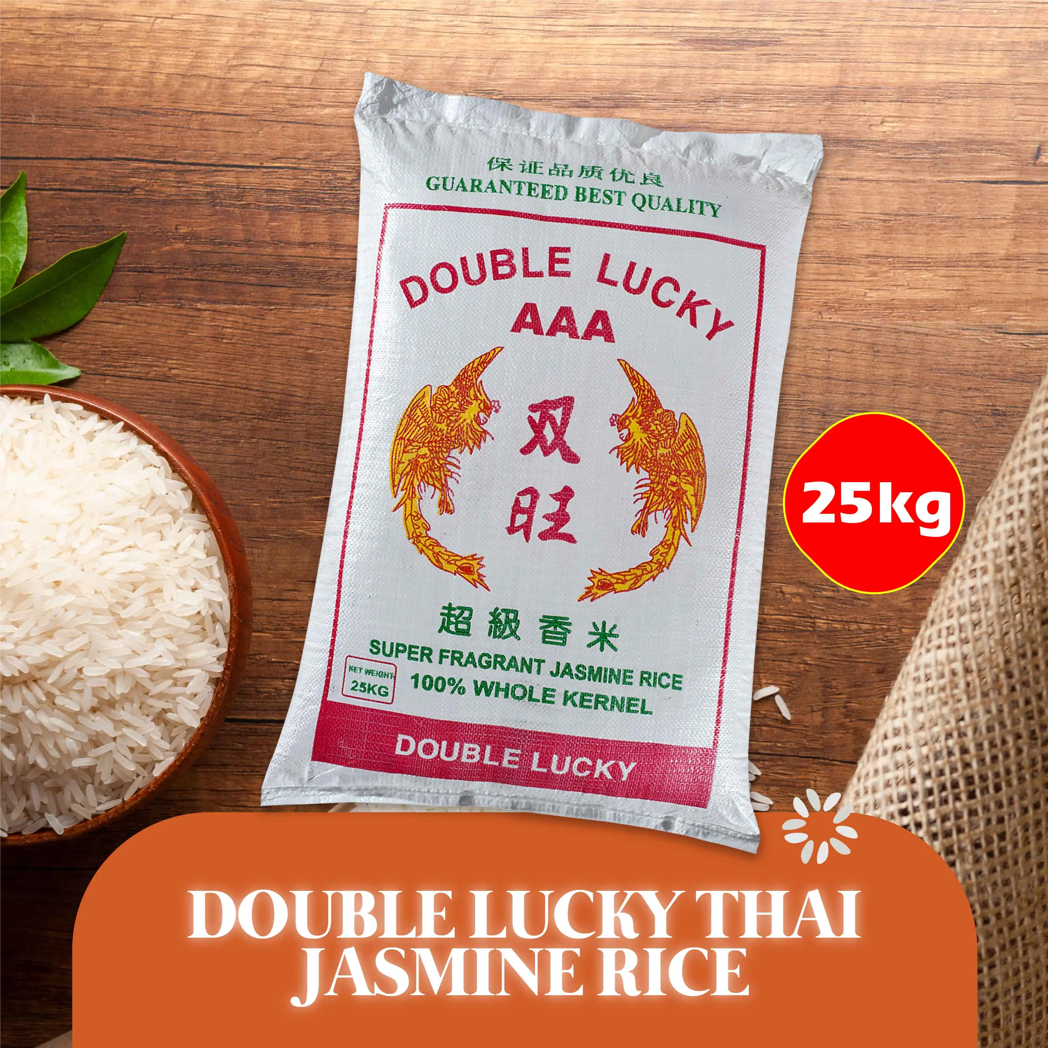 Double Lucky Thai Jasmine Rice 25Kg