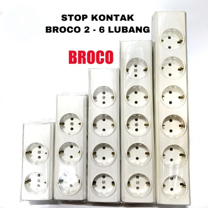 BORONG! STOP KONTAK BROCO 2 3 4 5 6 LUBANG / TERMINAL / COLOKAN LISTRIK BROCO