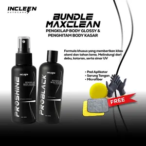 Beli 1 Dapat 2 INCLEAN Black & Shine Master Penghitam Body Kendaraan Permanen dan Pengkilap Body Kendaraan Permanen Car