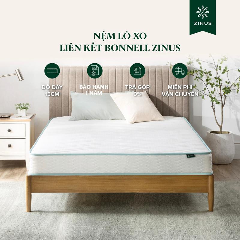 Nệm Lò Xo Cao Su Bonnell 15cm Zinus - 6in Bonnell Spring Mattress nemgiare