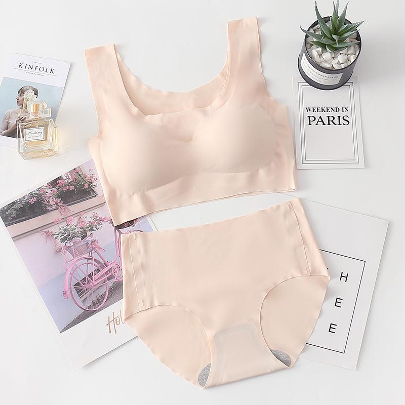 Bra Seamless Pakaian Dalam Wanita BH Tipis Busa Bra Pink gaya Jepang Bahan adem Nyaman 4