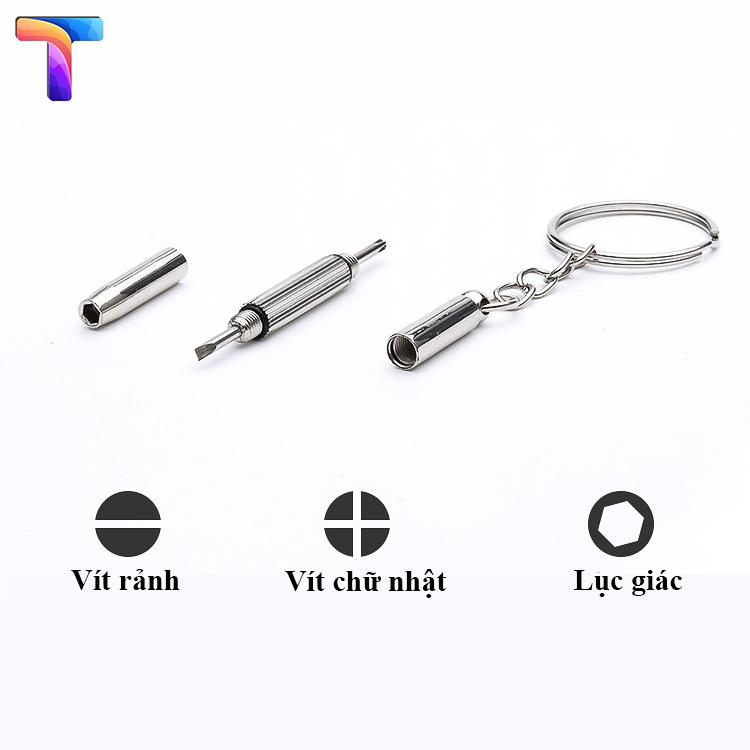 Tua vít chỉnh mắt kính đa chức năng 3 trong 1, phụ kiện mắt kính