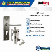 Gambar UNIKEY HP 1069 MED HANDLE SET MEDIUM SN/CP / KUNCI PINTU SET MEDIUM dari Tirta Bangunan Kota Depok 3 Tokopedia