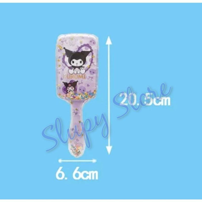 SLP Sisir sikat rambut gliter Kuromi My Melody Cinnamoroll Pochacco 6