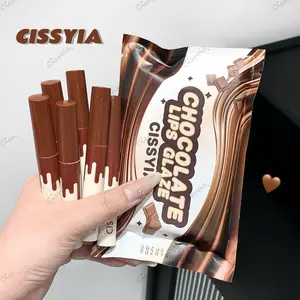 【Promo & COD】Cissyia 6PCS Set Lipstick Matte Coklat - Lipstick matte tahan air dan anti-luntur. Set lipstick matte dengan tekstur seperti beludru, mudah diaplikasikan, tidak lengket, cocok untuk penggunaan sehari-hari, sesuai untuk wanita dan pelajar.