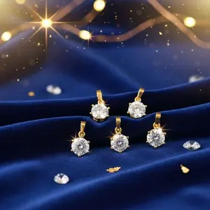 Liontin Mini Selina Permata Gold Simple Minimalis Elegant [1pcs]