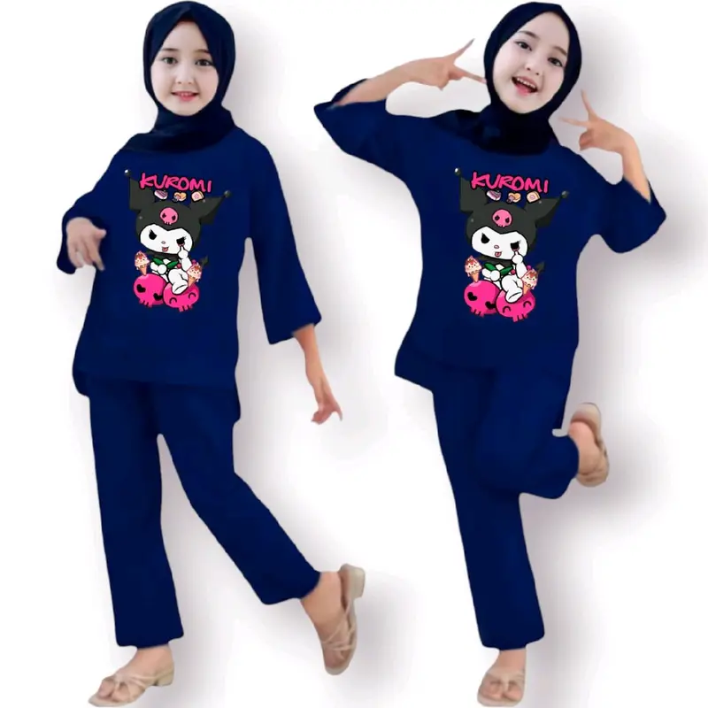 SETELAN ANAK VIRAL USIA 2-12thn KUROMI PINK 6
