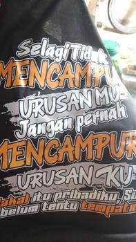 Product Review of KAOS BACOT SELAGI TIDAK MENCAMPURI URUSANMU JANGAN PERNAH MENCAMPURI URUSANKU DB from A** S**O H**? 1