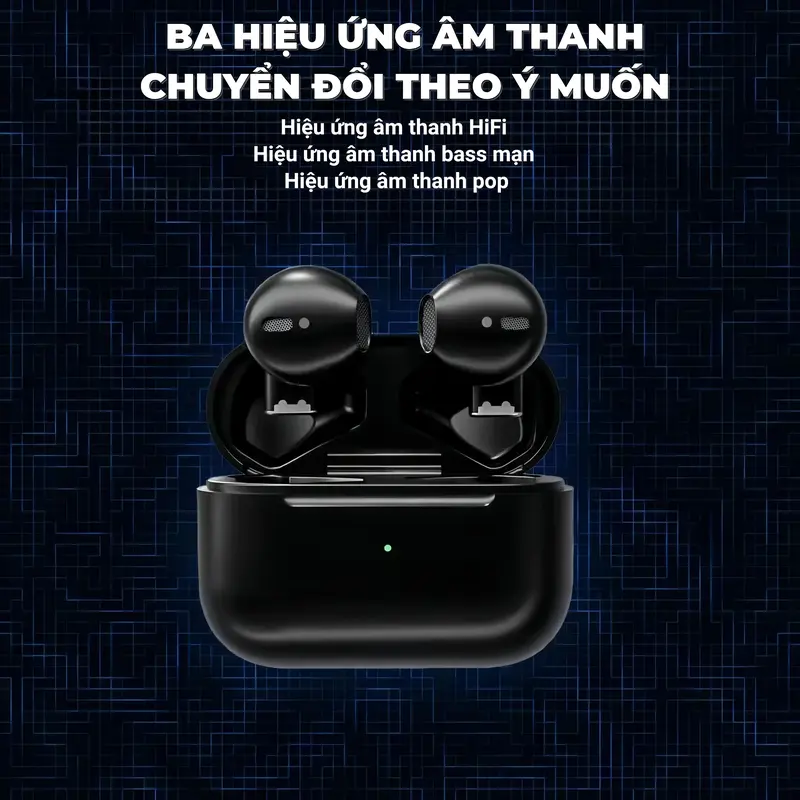 KEEP YOUNG Tai nghe PRO5S [2 Quà tặng miễn phí] 1 Nhãn dán hoạt hình+1 Bao tay chơi game, Âm thanh nổi mức HiFi, Micrô tích hợp, Chống nước iPX5, Điều khiển cảm ứng, Khử tiếng ồn cho iPhone và Andriod 4