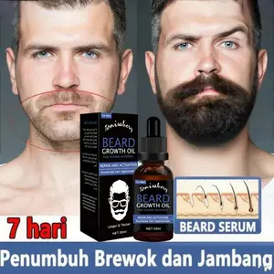 100% Original Beard Oil Serum Penumbuh Jenggot Obat Menumbuhkan Kumis, Jenggot, Jambang Secara Cepat Bikin Cowok 30ml Minyak Minoxidil digunakan untuk pertumbuhan cepat jenggot, bulu dada, dan rambut pada pria.