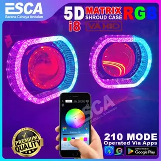 i8 - Premium Shroud Case Crystal Angel Eyes 5D RGB Vietnam Style Original Vahid Model i8 | Shroud 5D Premium RGB Matrix i8-O-U-L | Shroud 5D Premium Vietname Style i8-WRGB