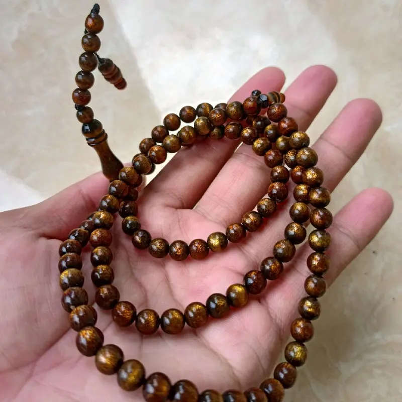 Tasbih Muslim Tali Arus Original Diameter 7 Warna Kuning 4
