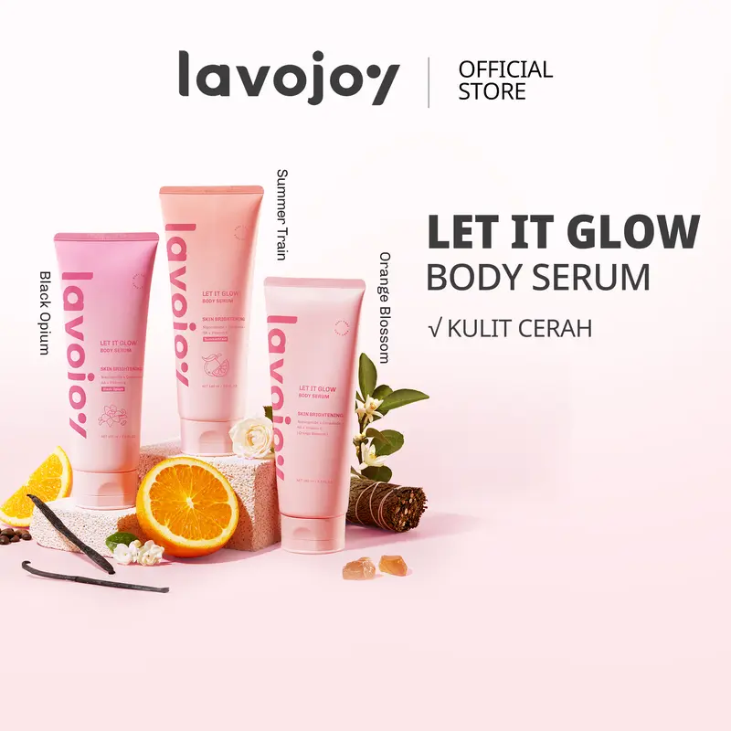 【MUST HAVE】 lavojoy Let It Glow Body Serum Skin Brightening Upgraded Version | Body Lotion untuk Mencerahkan dan Melembabkan kulit dengan Niacinamide + Ceramide + Vitamin E 1