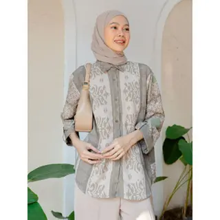 KEMEJA ETNIK WOLFIS SELIA TANGAN SKODER SHIRT PREMIUM LONG SHIRT B639