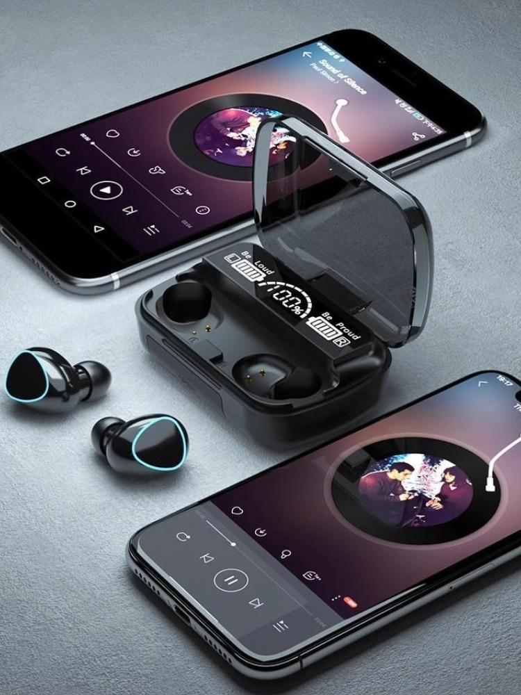 Headset TWS M10 Bluetooth, Earphone LED Display Pengisian Nirkabel, Earbuds Kontrol Sentuh, Headphone HIFI Suara Jernih Anti Air Headset TWS M10 Bluetooth, Earphone LED Display Pengisian Nirkabel, Earbuds Kontrol Sentuh, Headphone HIFI Suara Jernih Anti Air
