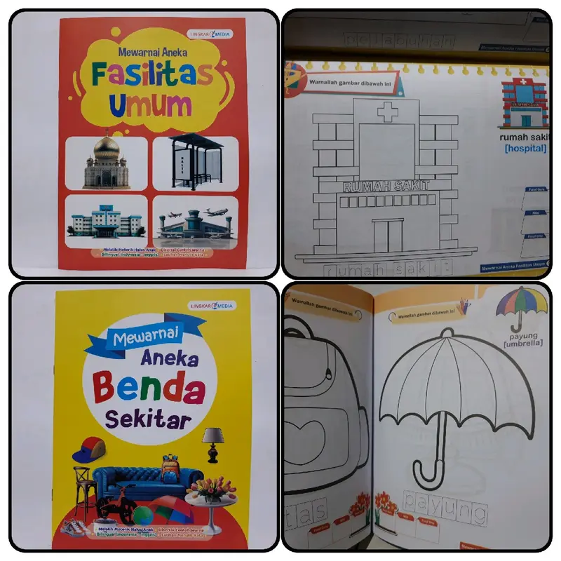 Aneka Buku Mewarnai Ukuran Besar A4 (27,5 × 20,5 cm) - LM 3