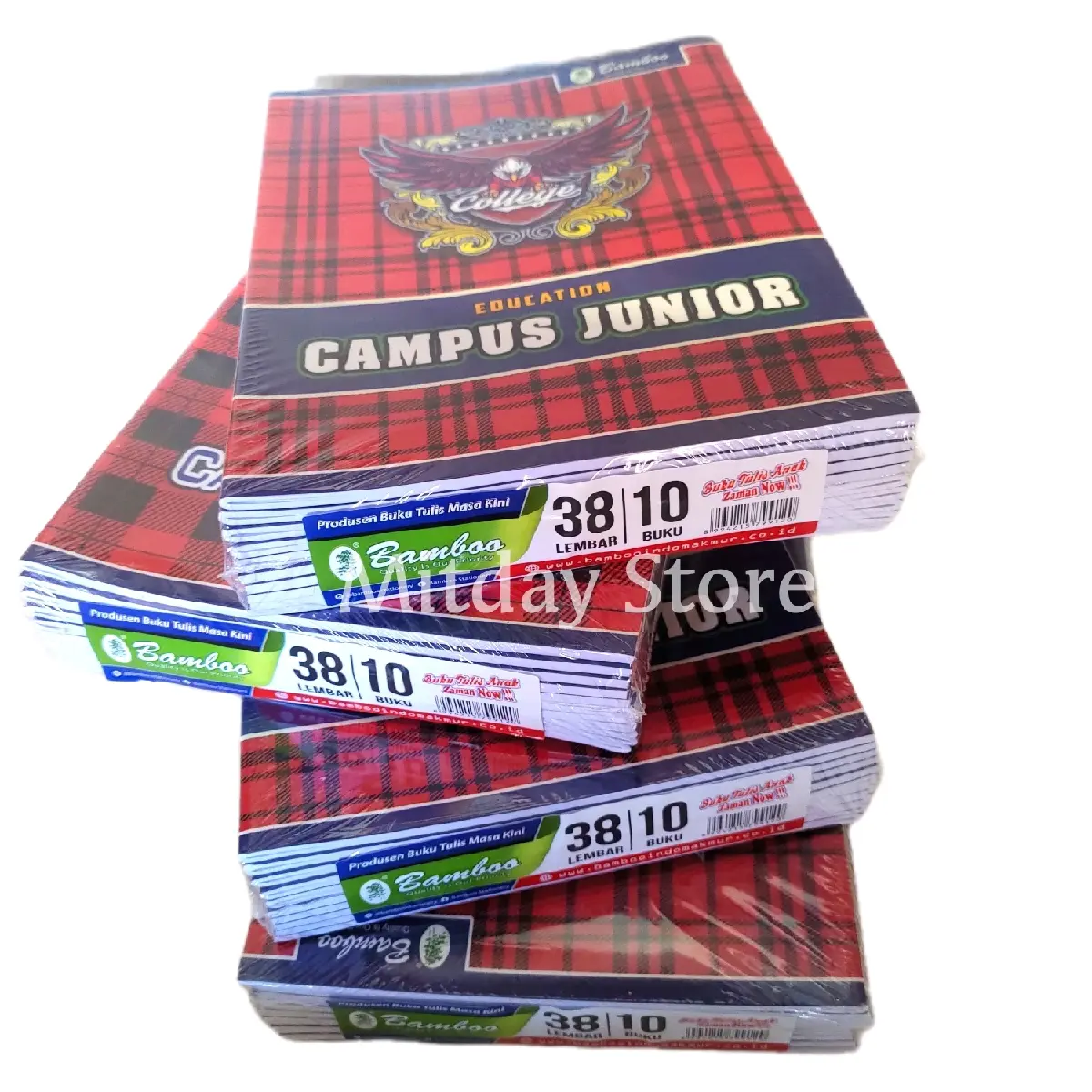 Buku Campus Bambo 38 Lembar / 1Pack Isi (10pcs) Buku tulis Campus Ukuran Pendek 21x16