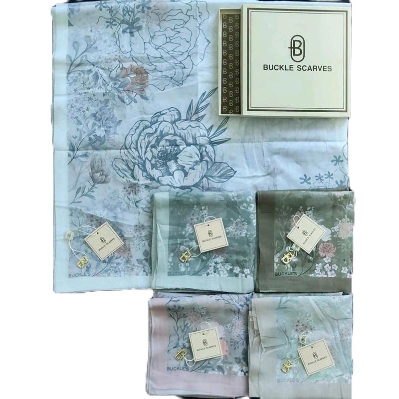 HIJAB BUCKLE SCARVES BOX HIJAB MOTIF PREMIUM Kerudung Segi Empat Voal Muslim Square 4