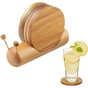 TATAKAN GELAS KAYU BULAT 10 CM ALAS GELAS KAYU BULAT TATAKAN CANGKIR MUG KAYU