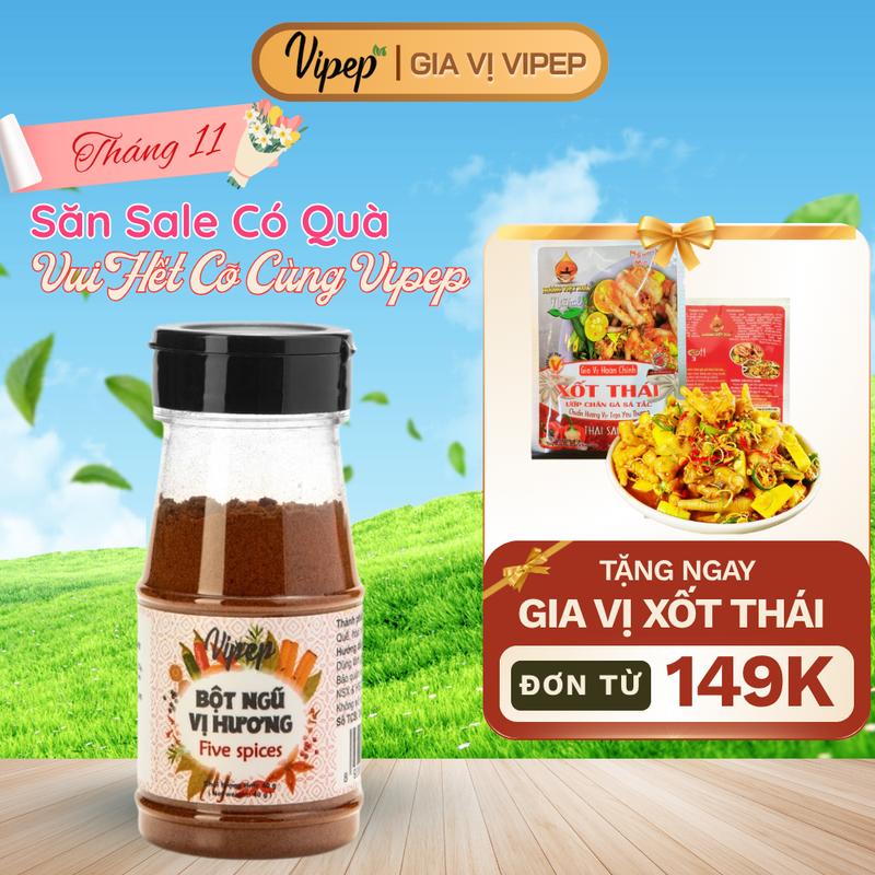  Ngũ Vị Hương Bột Tự Nhiên Vipep Hũ Nhựa 40g 