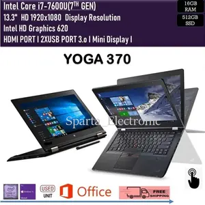 LAPTOP YOGA 370 I7 GEN 7 TOUCHSCREEN RAM 8GB SSD 512GB Free TAS