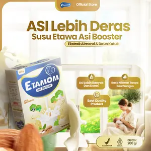 ETAMOM Asi Milk Susu Etawa Almond Katuk ASI Booster Ibu Menyusui 200gr Halal BPOM RI MD 071111007400110 Kaya Protein & Omega 3