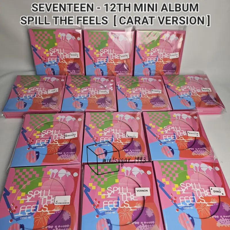SEVENTEEN - 12th Mini Album (Spill The Feels) Carat Version / Carver (Fix Mmeber : Scoups Jeonghan Joshua Jun Hoshi Wonwoo Woozi The8 Mingyu DK Dokyeom Seungkwan Vernon Dino) 0