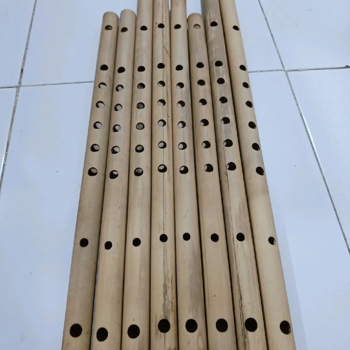 Seruling Batak Toba Polos Kunci F terbuat dari bambu Sering Dipakai Dipesta Batak